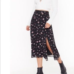 Nasty gal midi skirt with slit